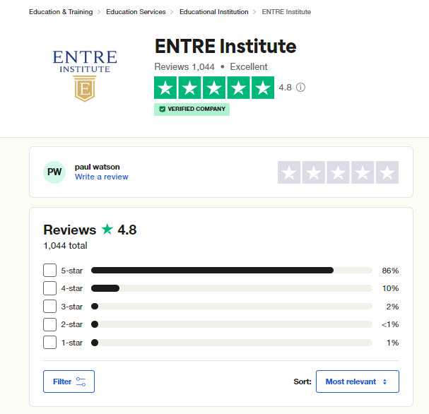 entre inst trust pilot